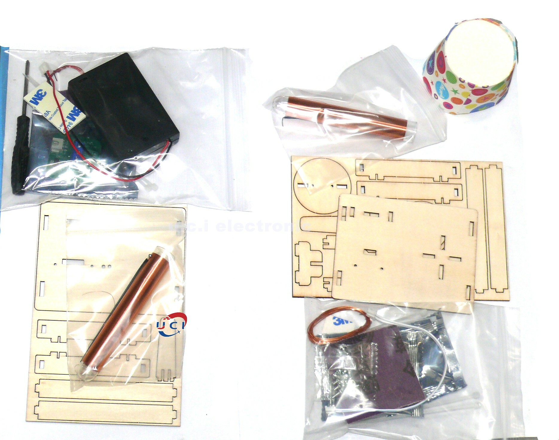 【UCI電子】(二Y-3) DIY材料包 無線輸電手工包 科技小製作初中小學生實驗課STEM教育 散件出貨