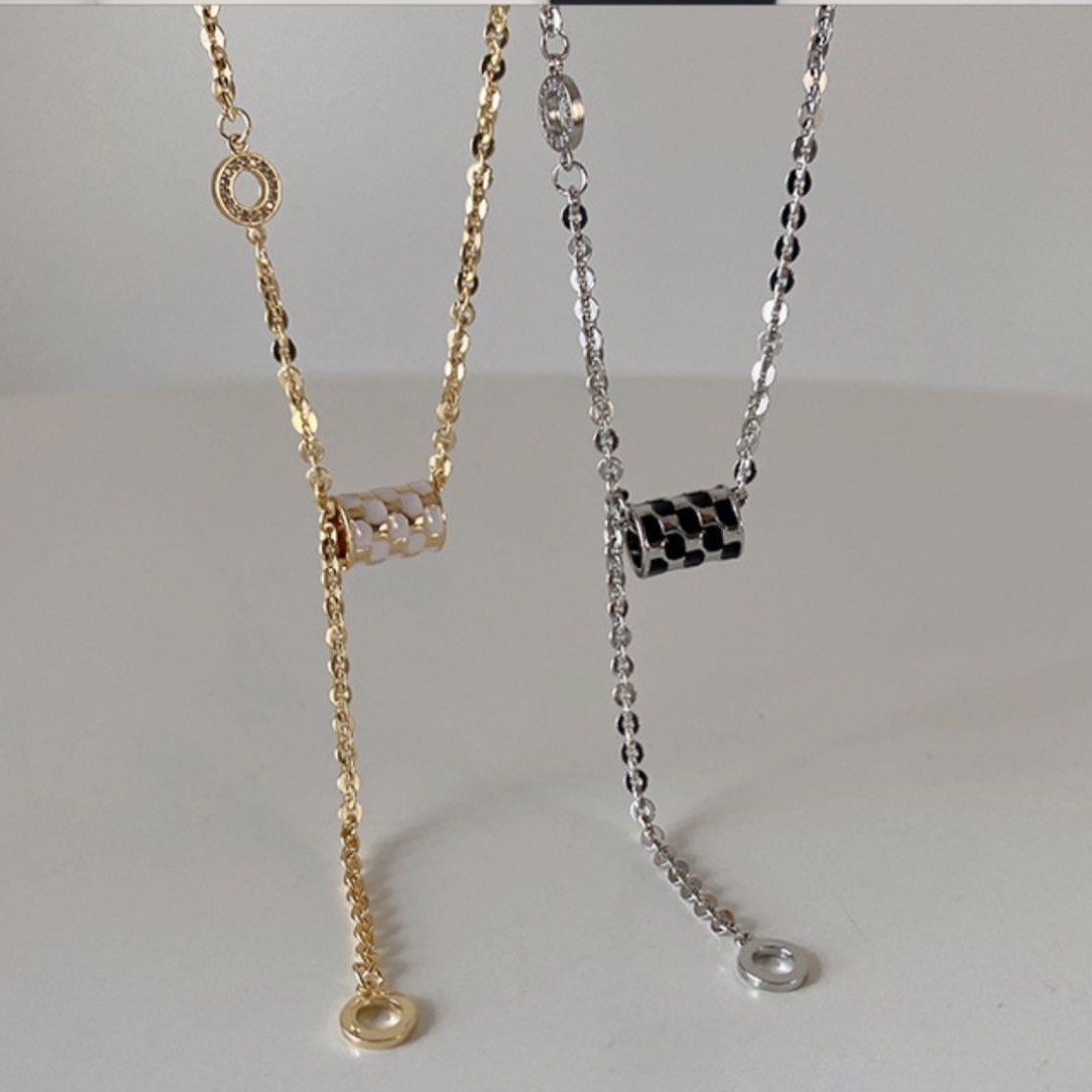 風格．棋格小蠻腰頸鍊