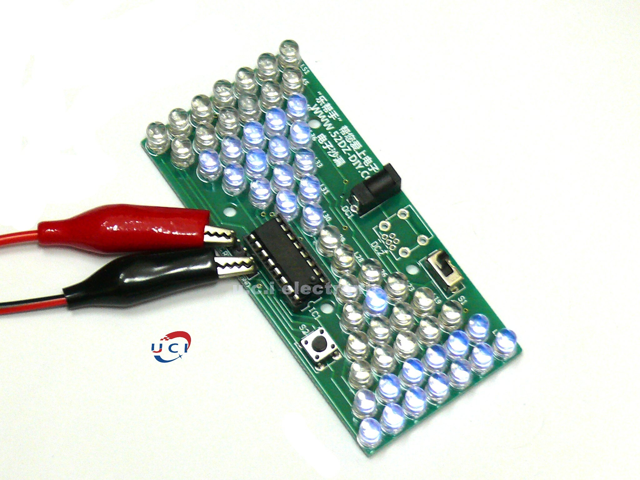 【UCI電子】(J-2) DIY材料包 電子沙漏套件 單片機LED燈趣味電子製作技能教學 DIY焊接組裝散件