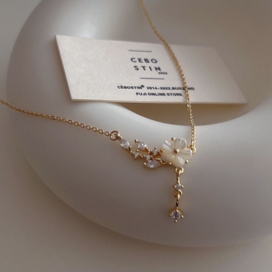 花語．小花鋯石頸鏈