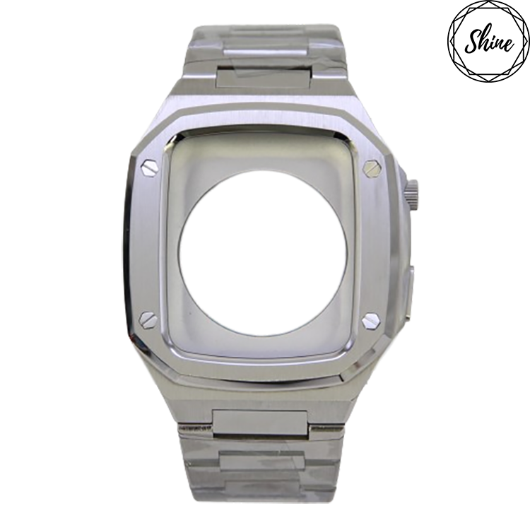 銀色 44mm 不鏽鋼蘋果手錶配件