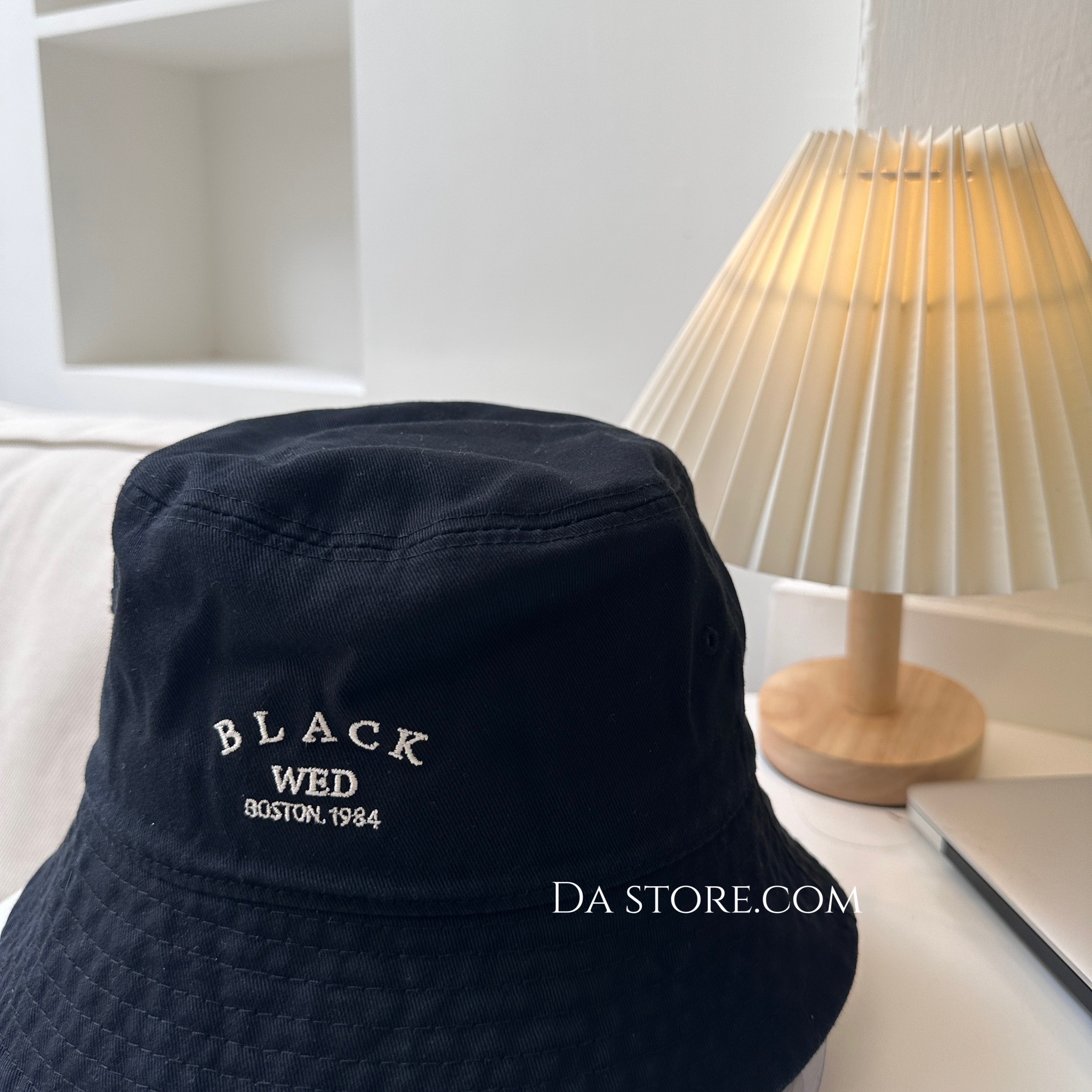 正韓BLACK刺繡漁夫帽/七色