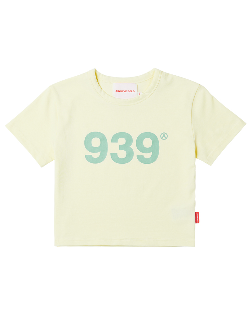939 LOGO CROP TOP (LEMON)