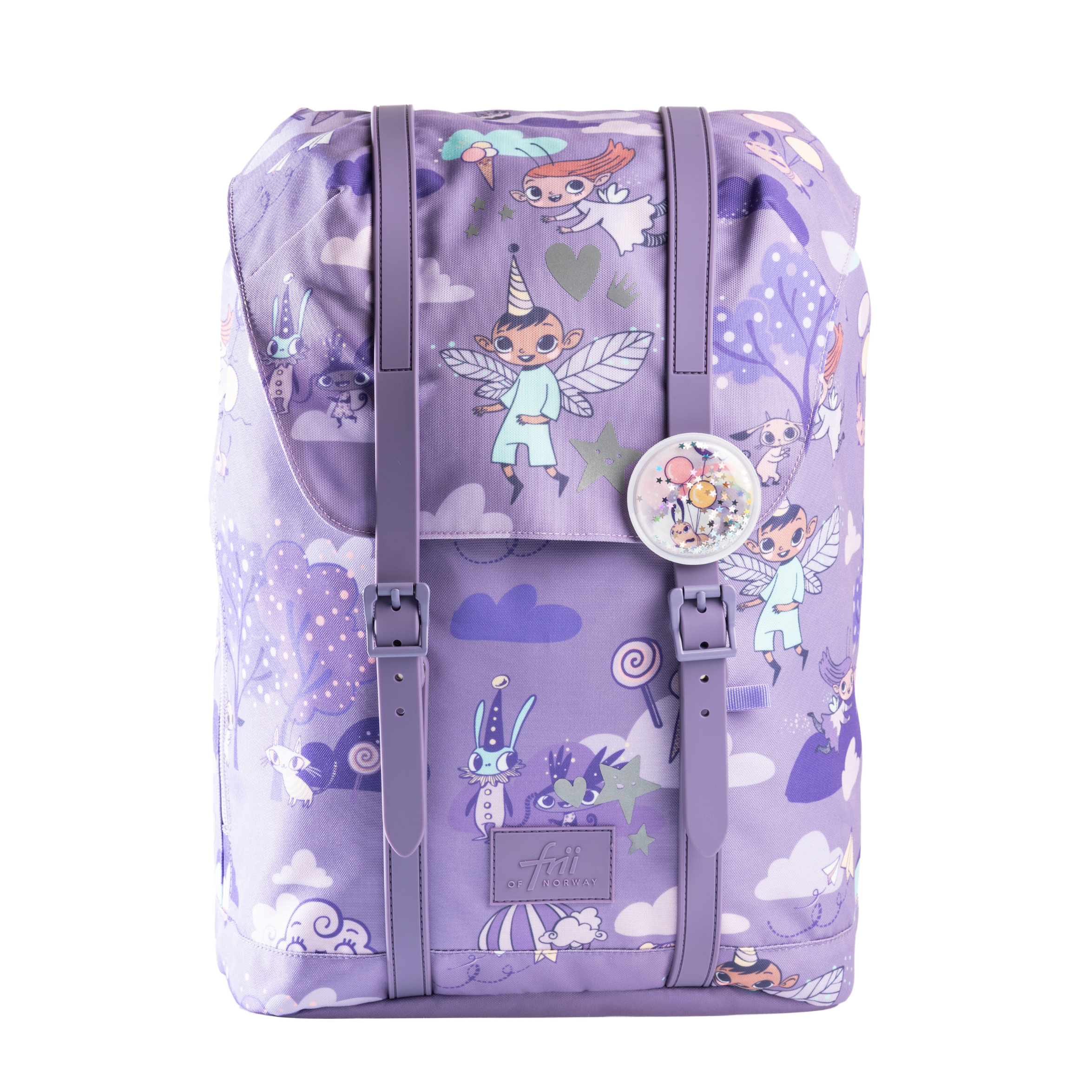 Frii RETRO 22L 護脊書包 - 22100 精靈朋友/紫  (第三代)