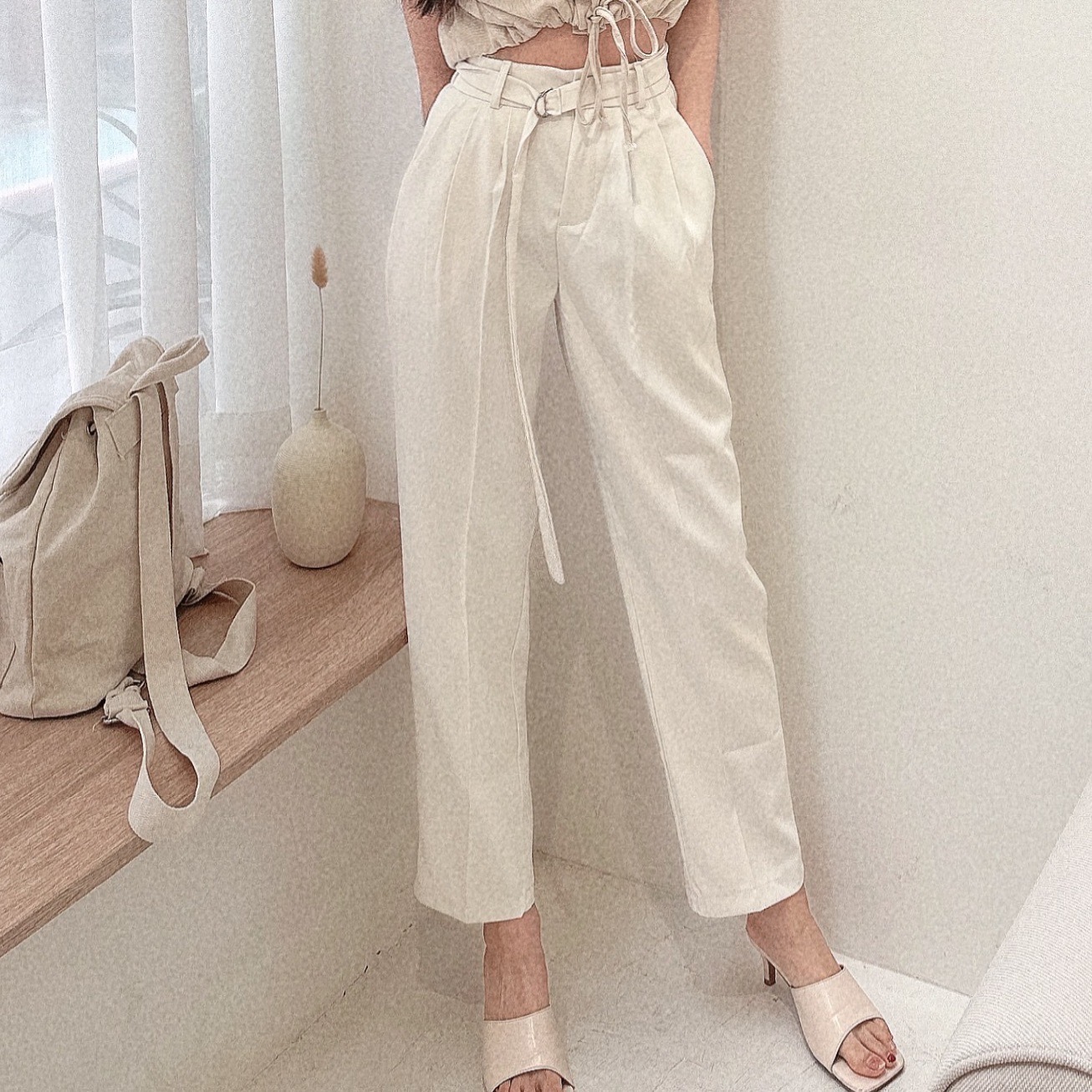 質感九分顯瘦西裝褲/三色