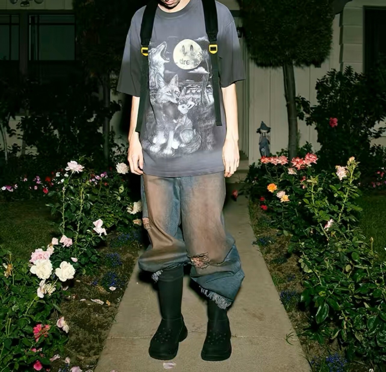 代購 Drew House FW22 Full moon ssTee 印花圓領短袖 男款 黑 MAR-