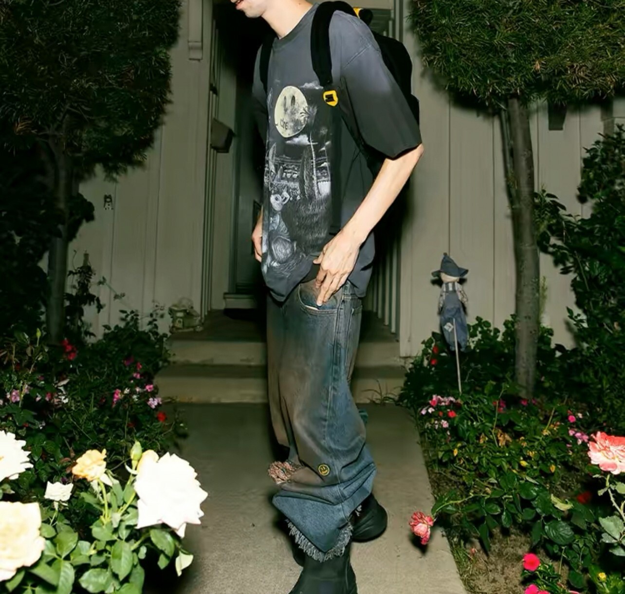 代購 Drew House FW22 Full moon ssTee 印花圓領短袖 男款 黑 MAR-