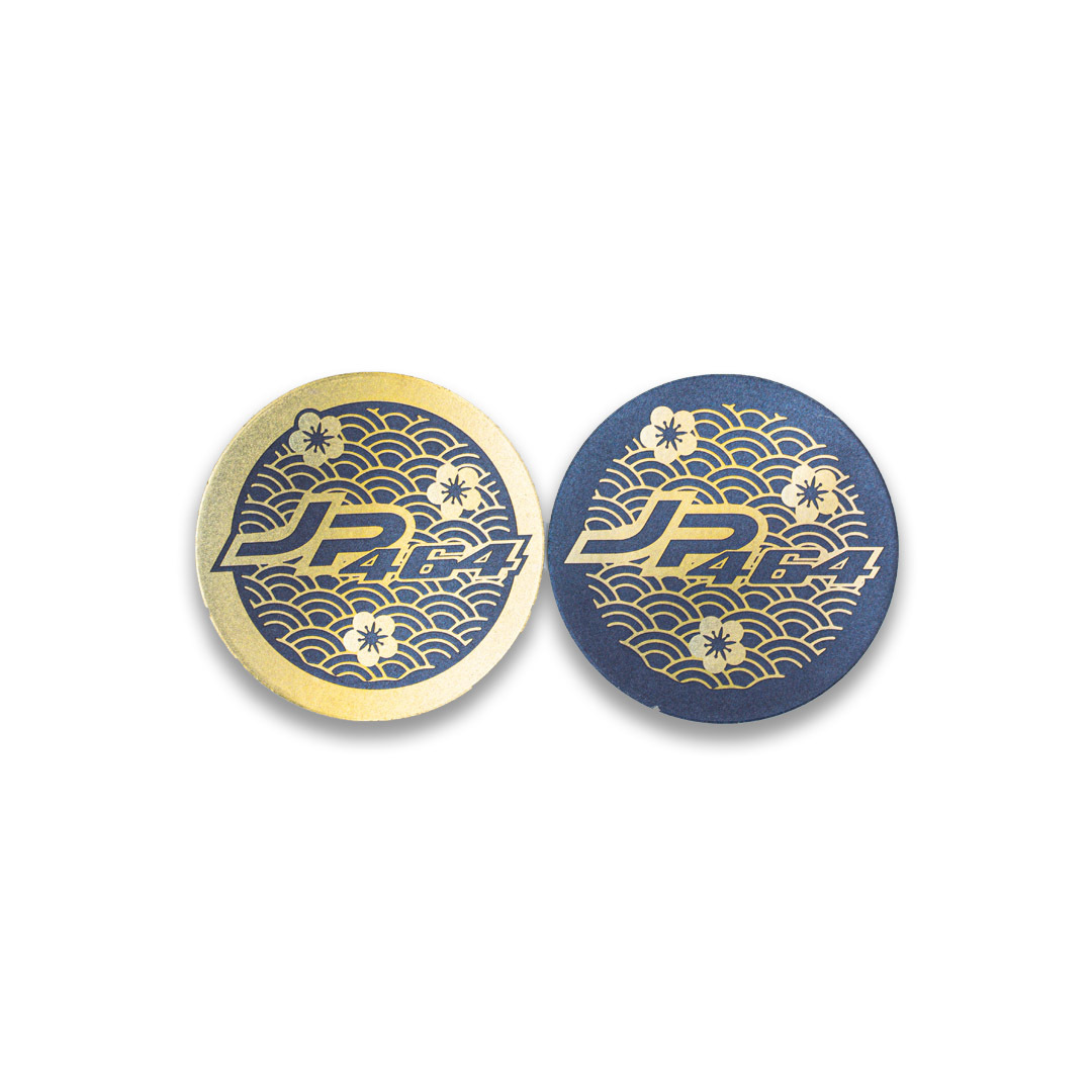 【JP464】 金屬光澤 日式風格 浮世繪海浪 櫻花 LOGO貼紙 2張一組 顏色各一 不分售