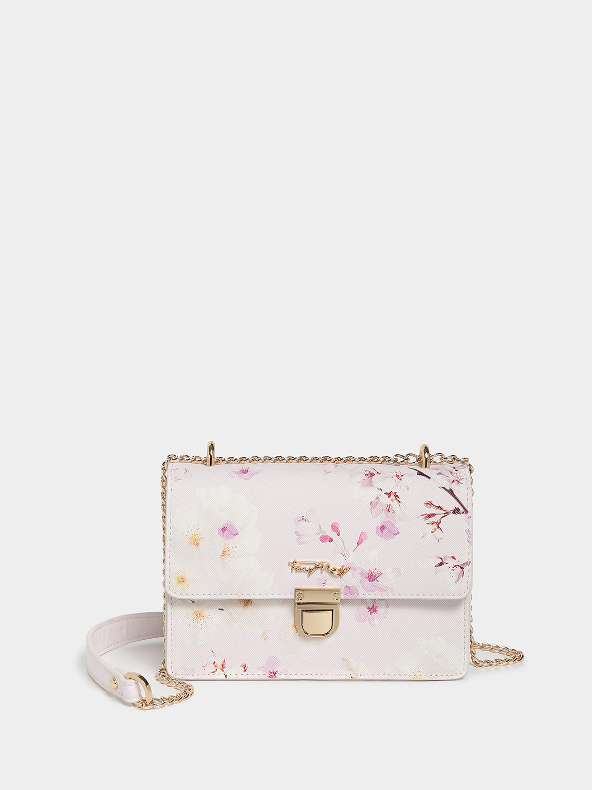 Rosy Romance Floral Print Shoulder Bag