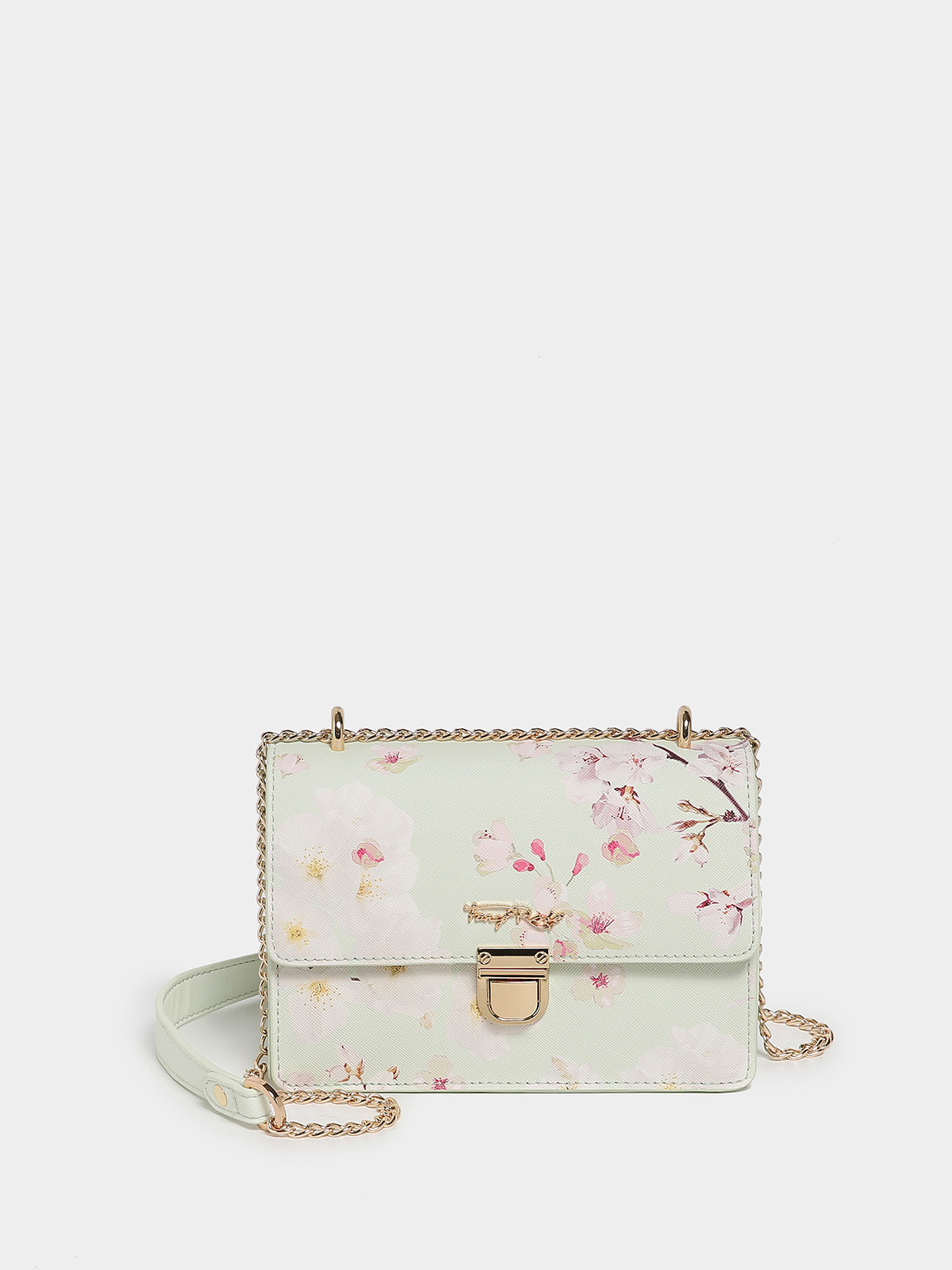 Rosy Romance Floral Print Shoulder Bag