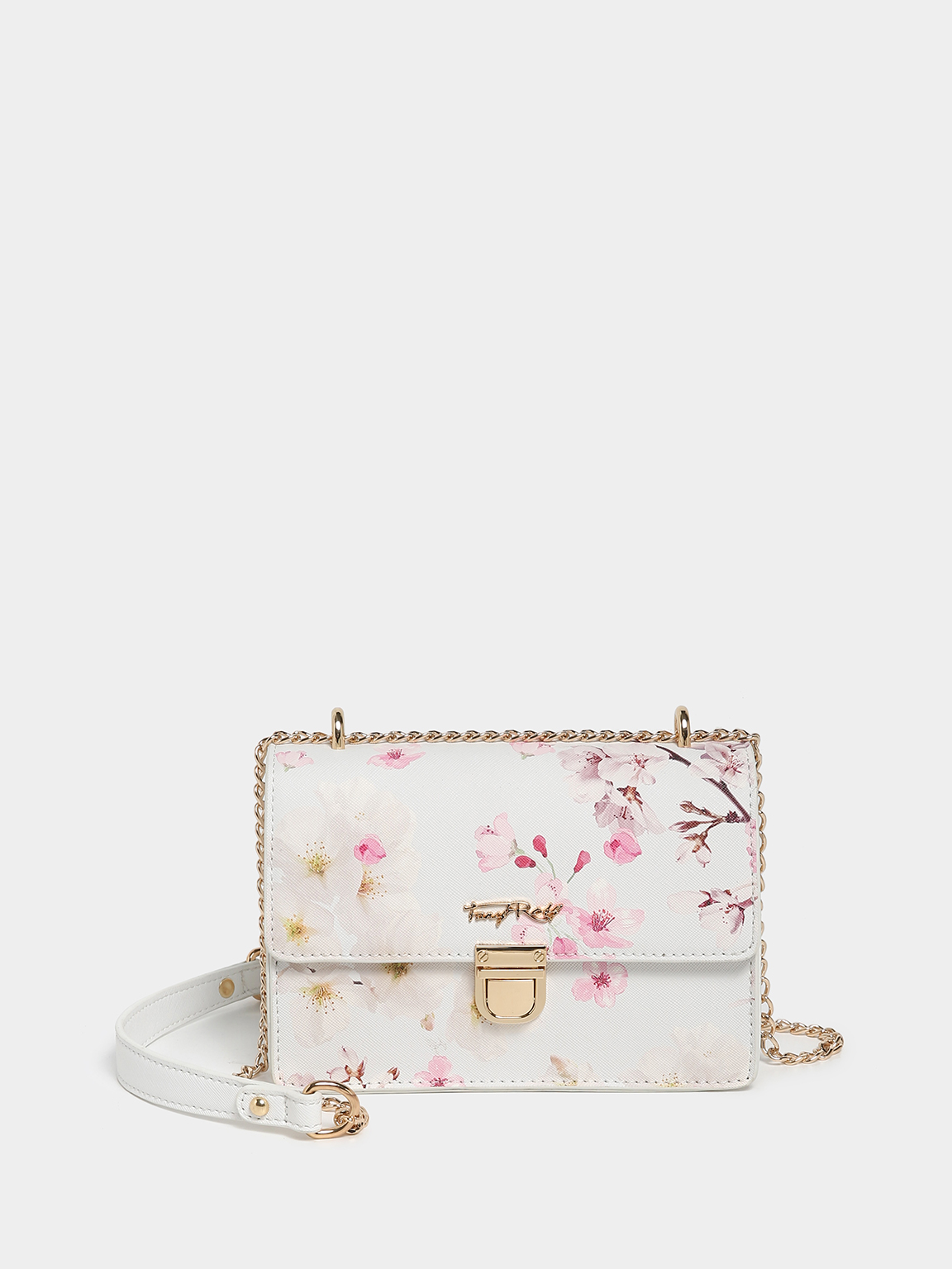 Rosy Romance Floral Print Shoulder Bag