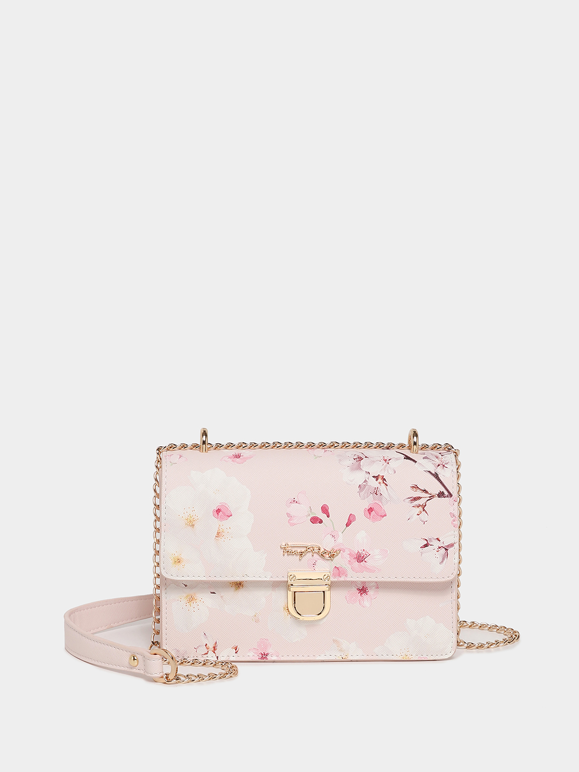 Rosy Romance Floral Print Shoulder Bag