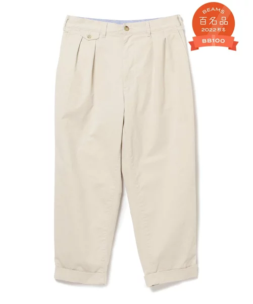BEAMS PLUS 2 Pleats Twill 超熱賣 日本製 上寬下窄 錐形 休閒褲 余文樂 著用 熱銷款 現貨 38230097874