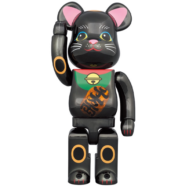 BE@RBRICK 招き猫黒メッキ発光400%