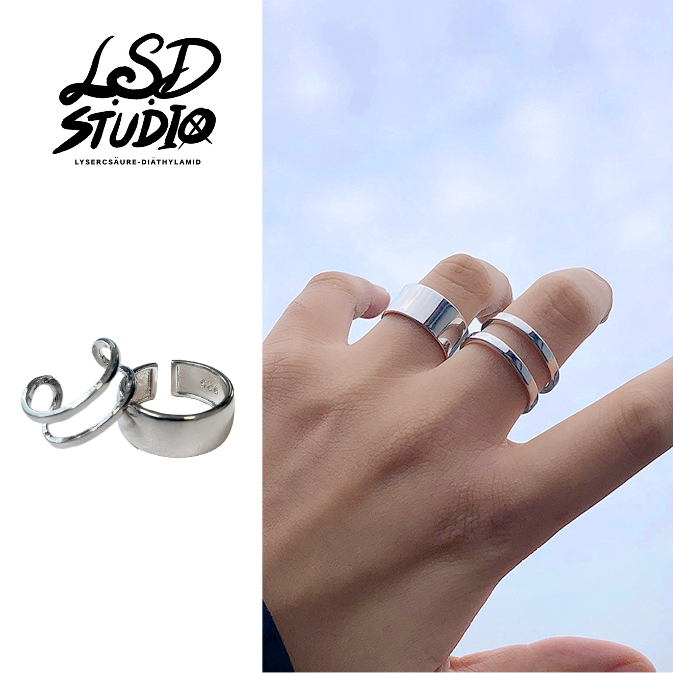 【ACGY004】極簡組合系列開口設計戒指