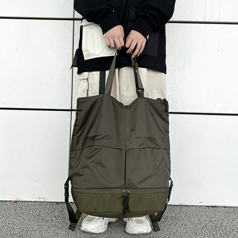 【BGMD020】素面雙袋可收納鞋子手提/後背包