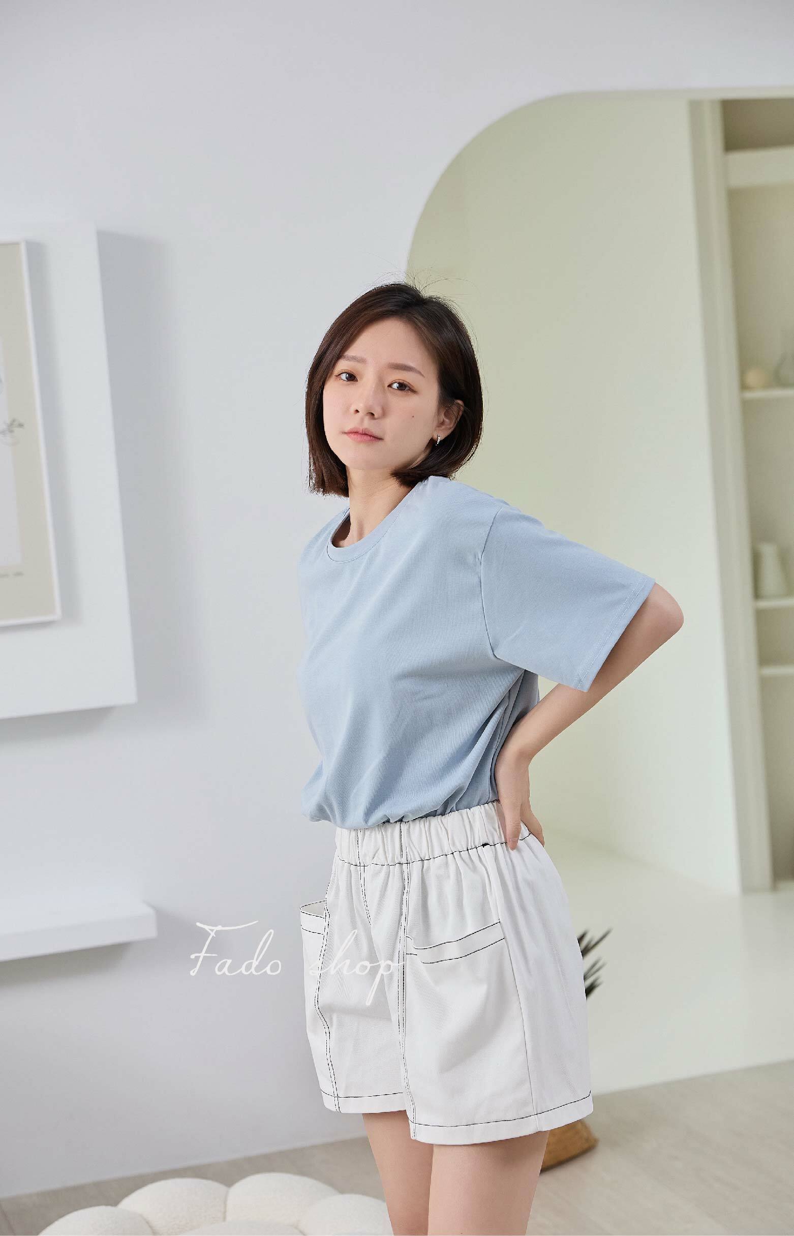 法朵Fado shop｜圓領超彈力純棉Tee 021B022 八色