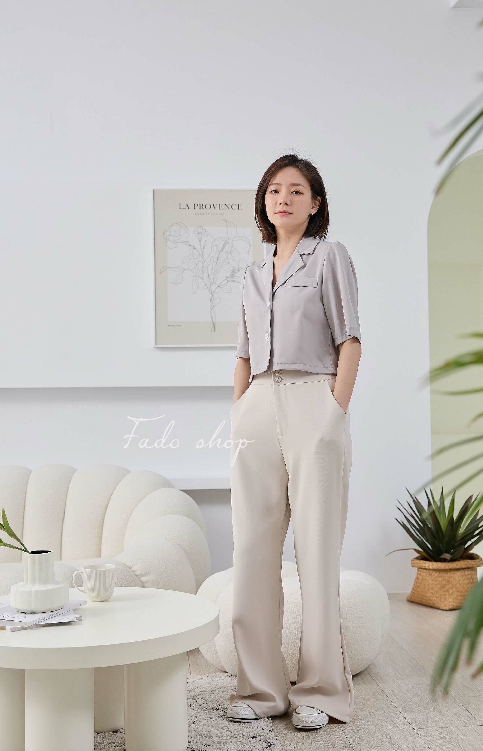 法朵Fado Shop｜兩釦高腰微喇叭褲 273C031 五色