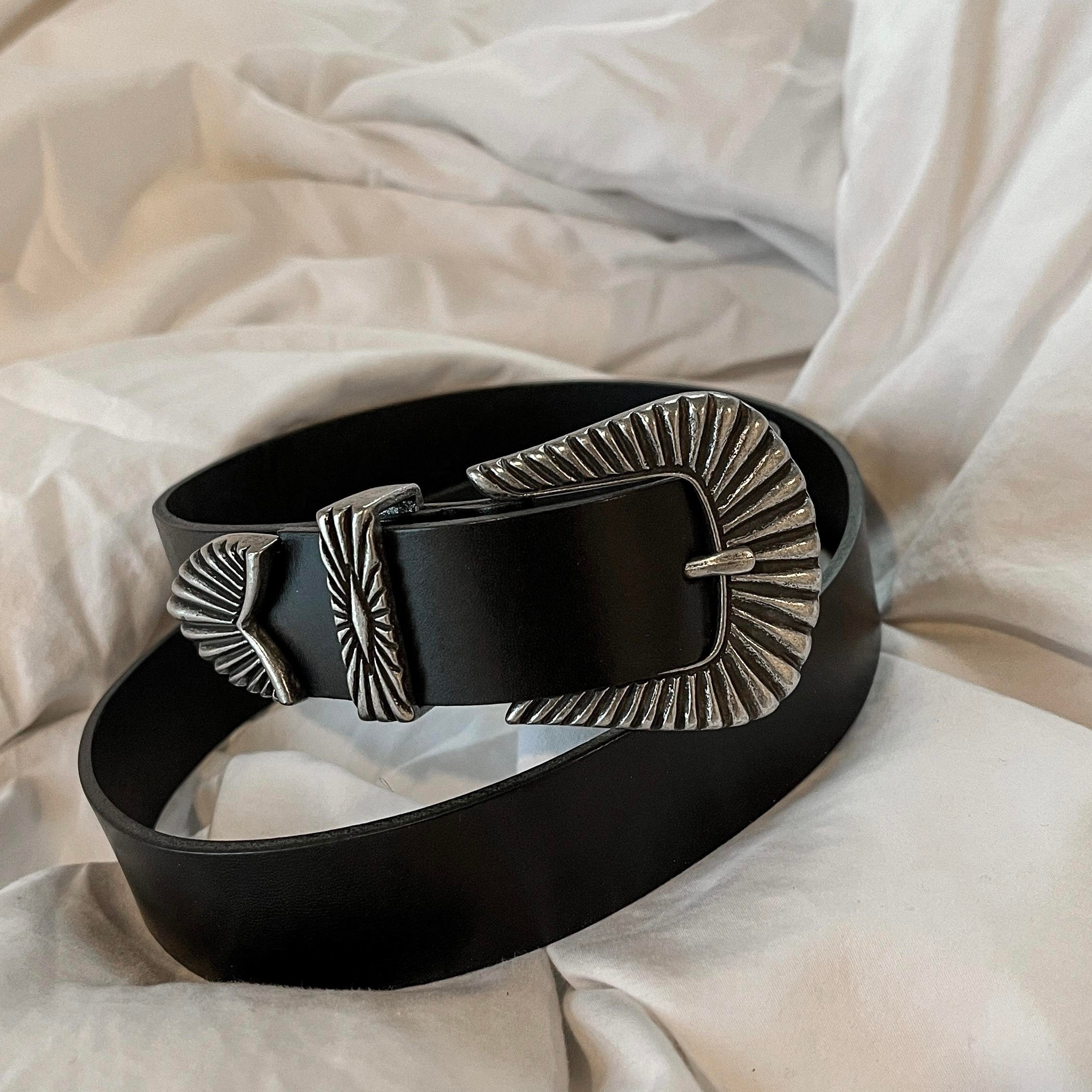 韓國連線 | 日系感牛皮BELT ( 黑色 )