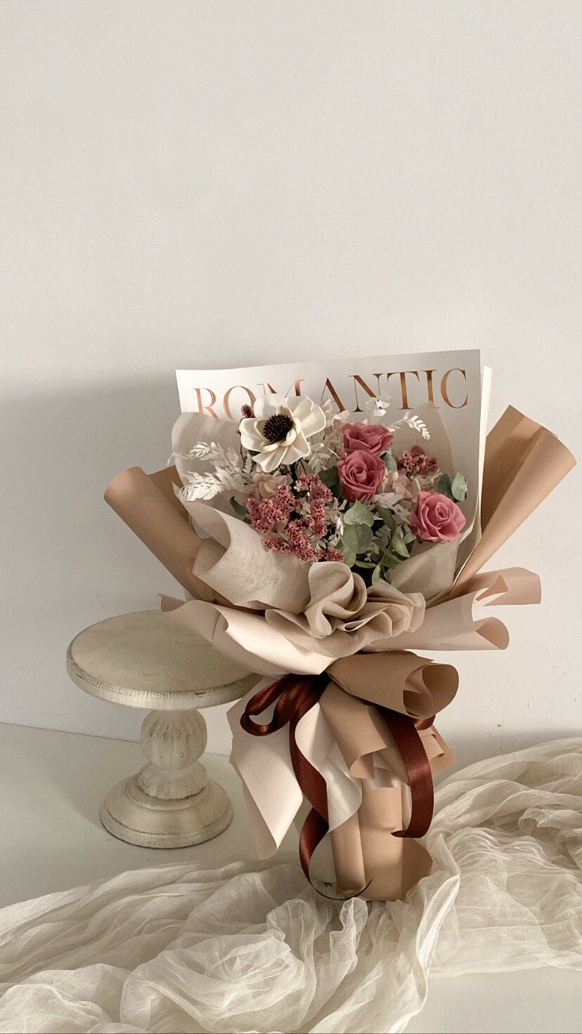 乾燥永生花束-馥郁花間