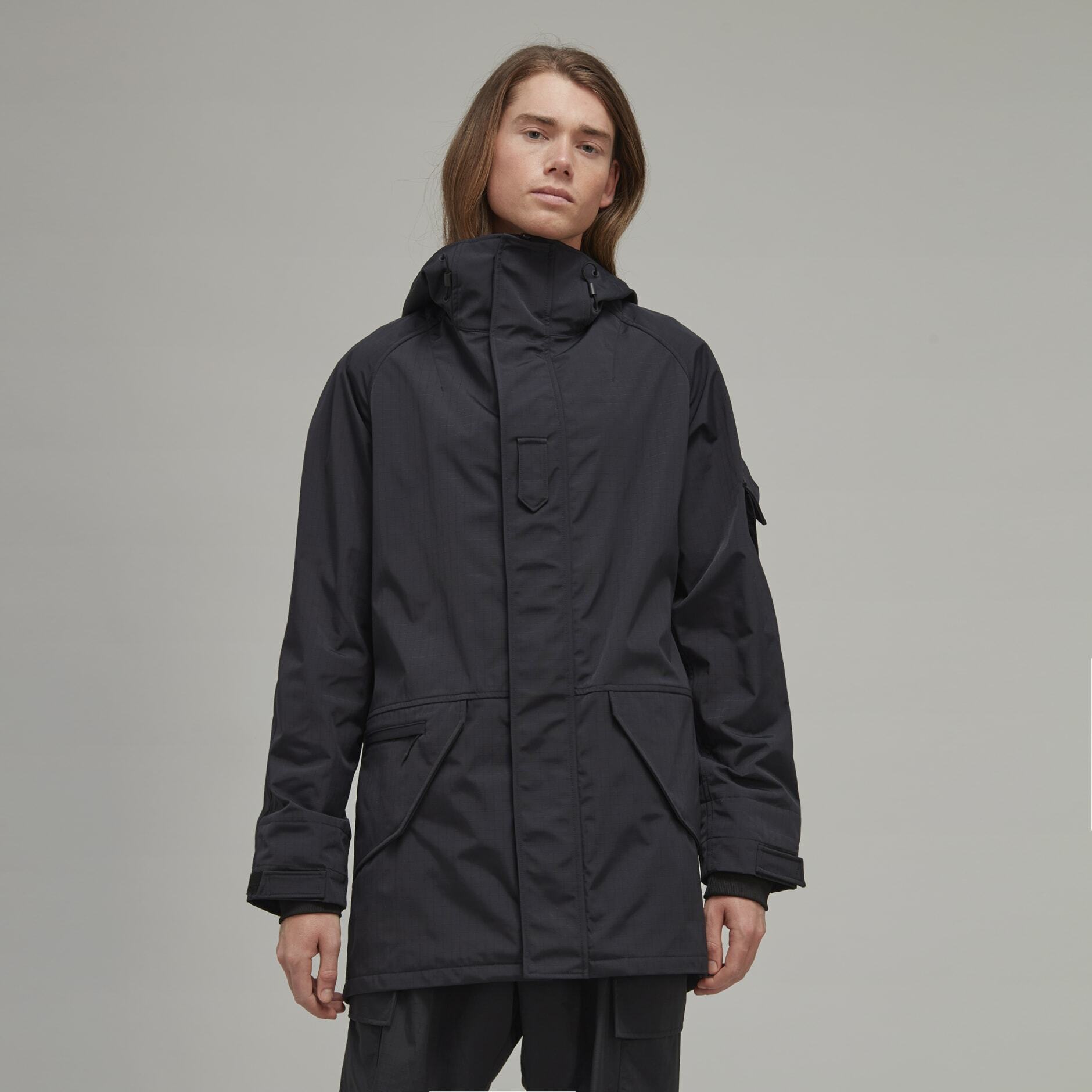 【 Y-3 M CL B RS HD PK 經典連帽大衣 - 黑 】