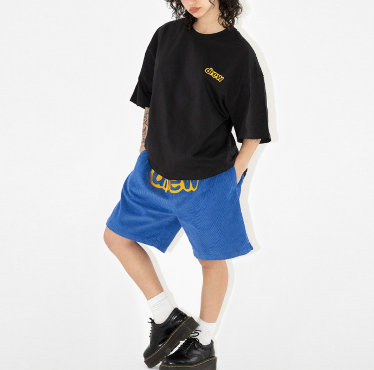 代購 Drew House FW22 droovy ss tee 字母短T 休閒 男女同款 黑 MAR-