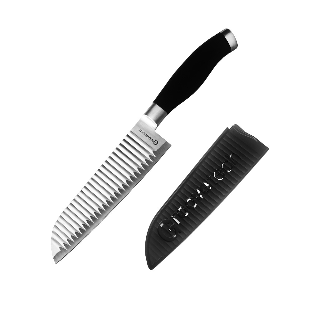 Groovetech Classic 7吋 Santoku Knife GT空氣刀18cm 日式三德刀(含刀套