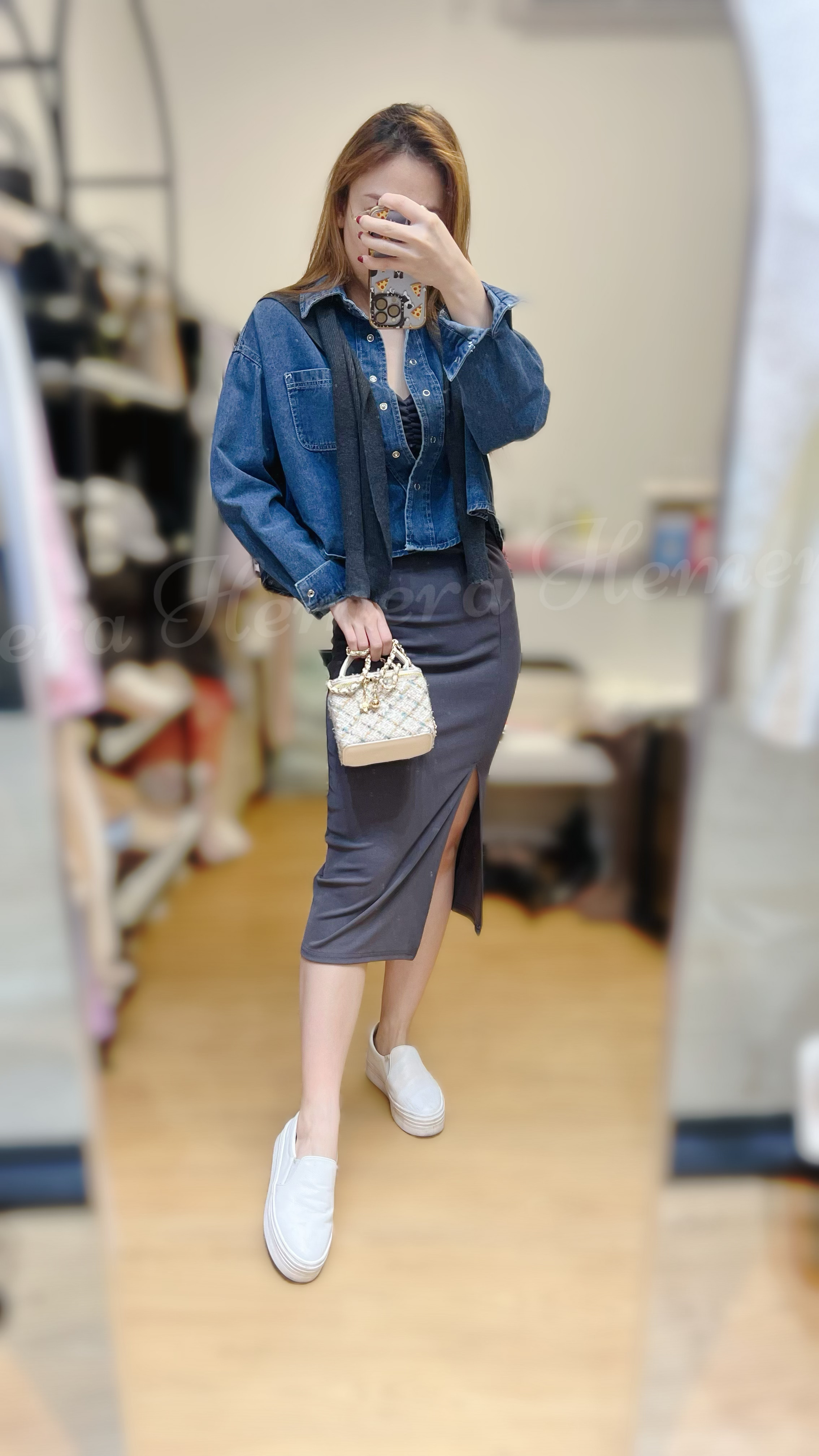 MH032102 Denim Jacket set