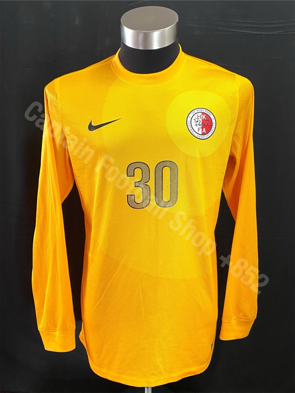 Hong Kong 2012-2013 Nike Yellow Goalkeeper match worn shirt #30