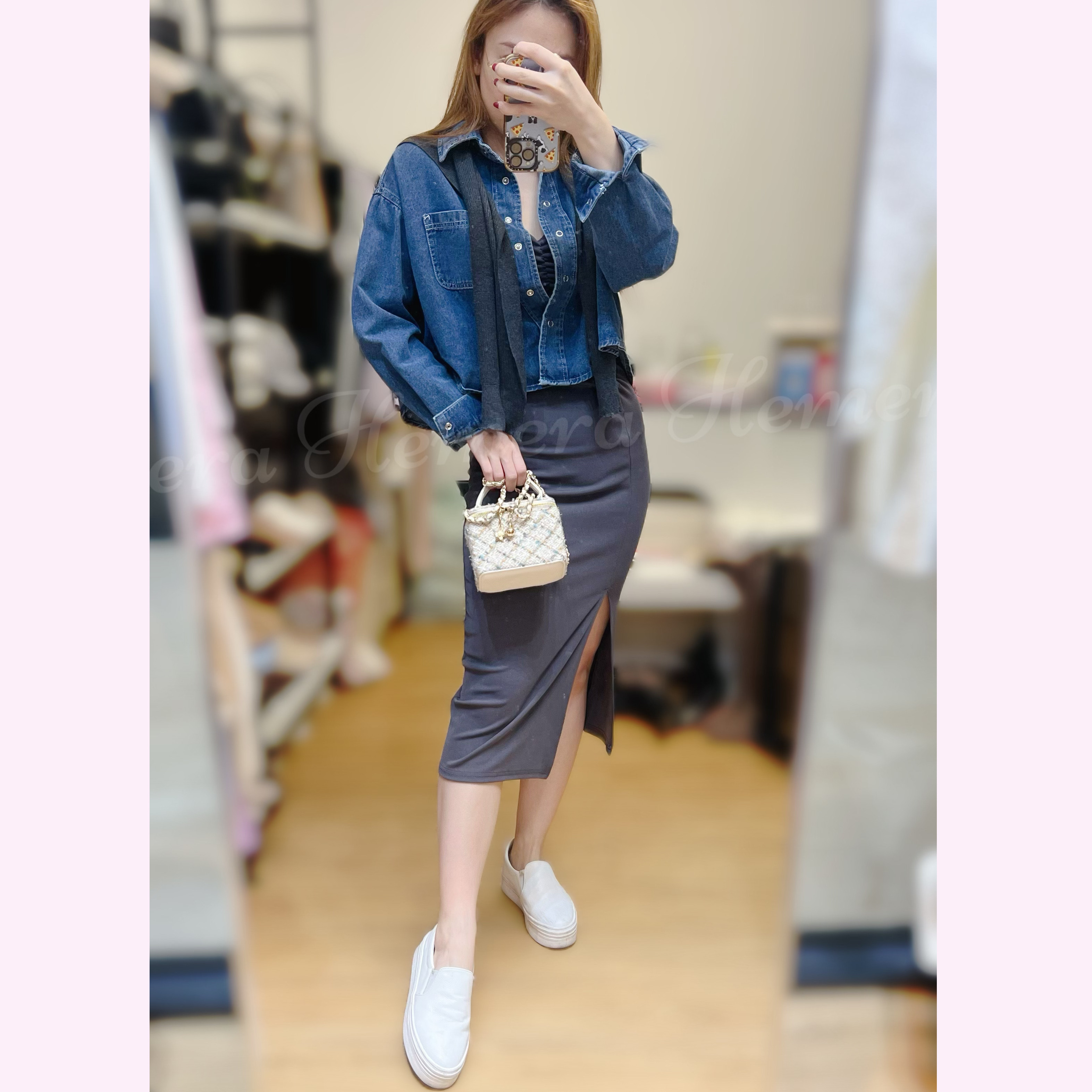 MH032102 Denim Jacket set