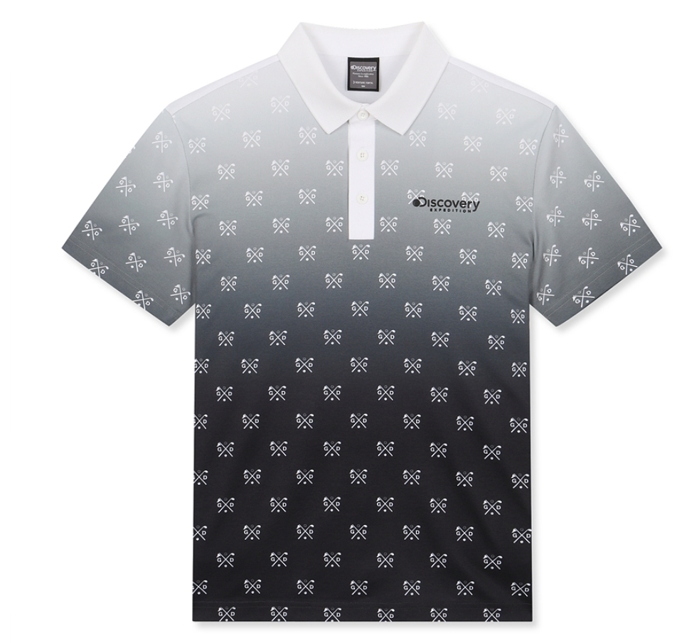 韓國代購 Discovery Expedition All Over POLO衫 黑 MAR-