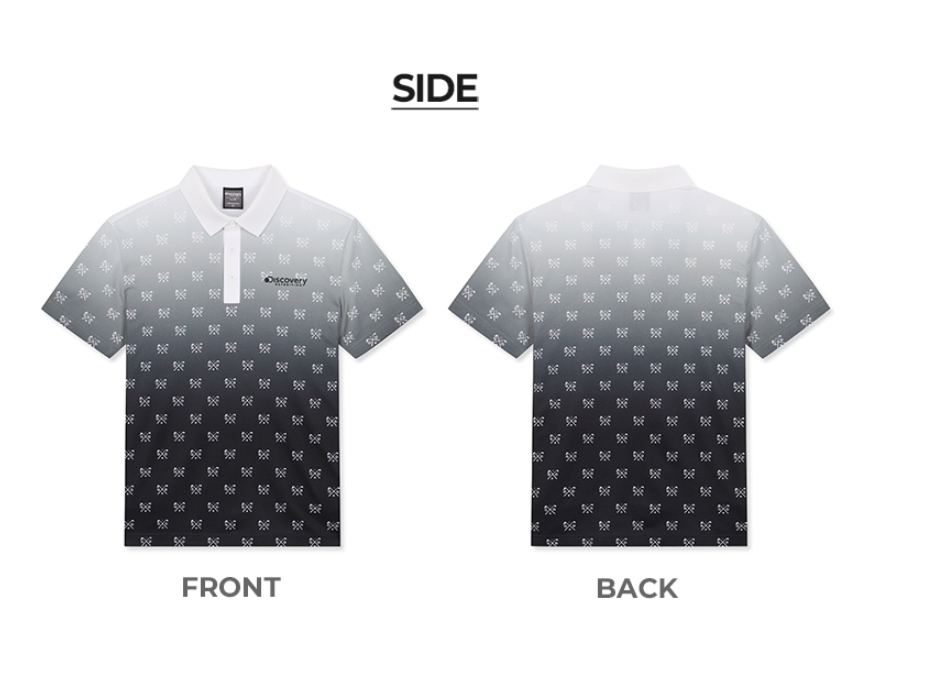 韓國代購 Discovery Expedition All Over POLO衫 黑 MAR-