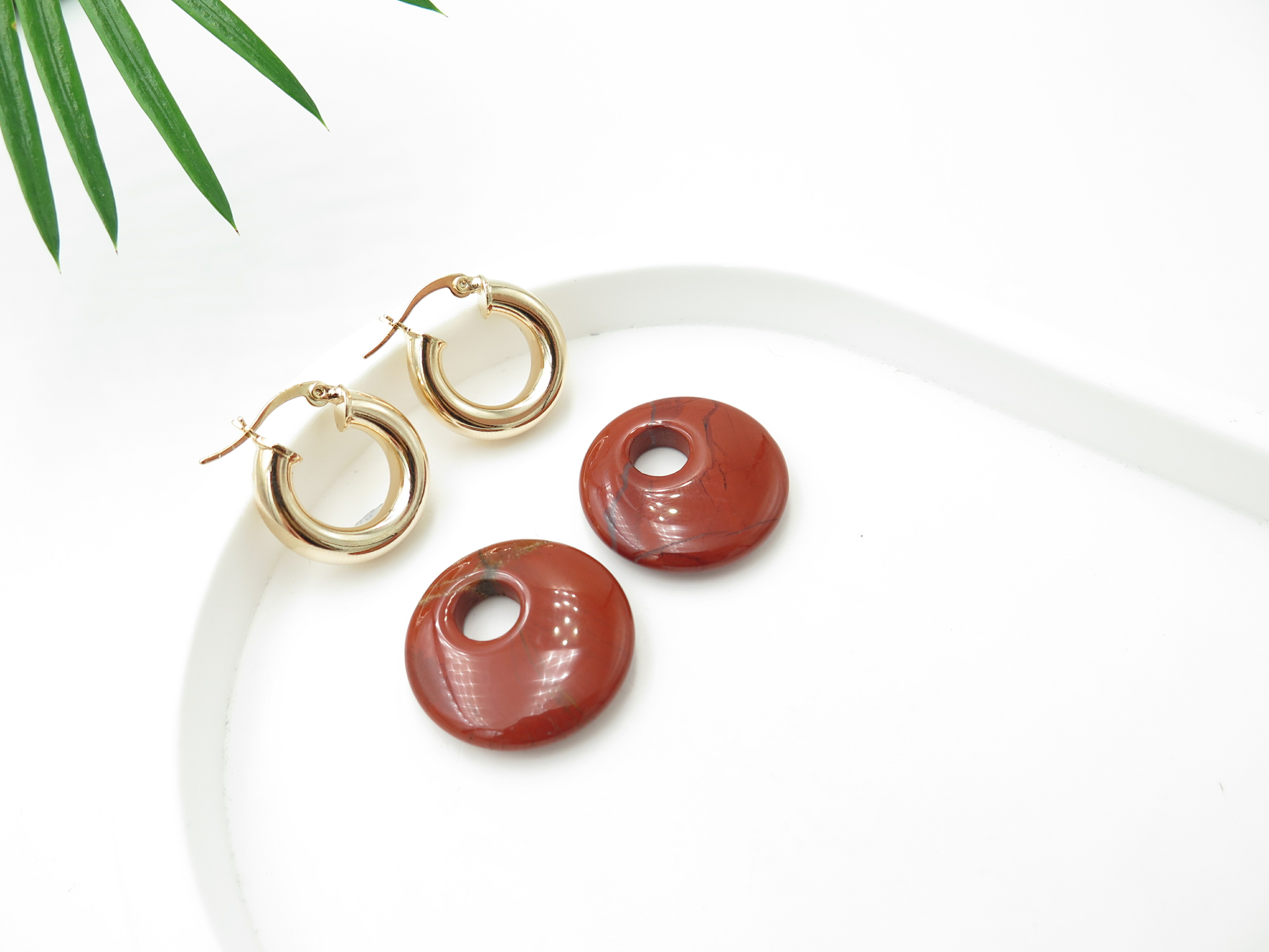 COLE COOL兩用簡約時尚型格紅石耳環