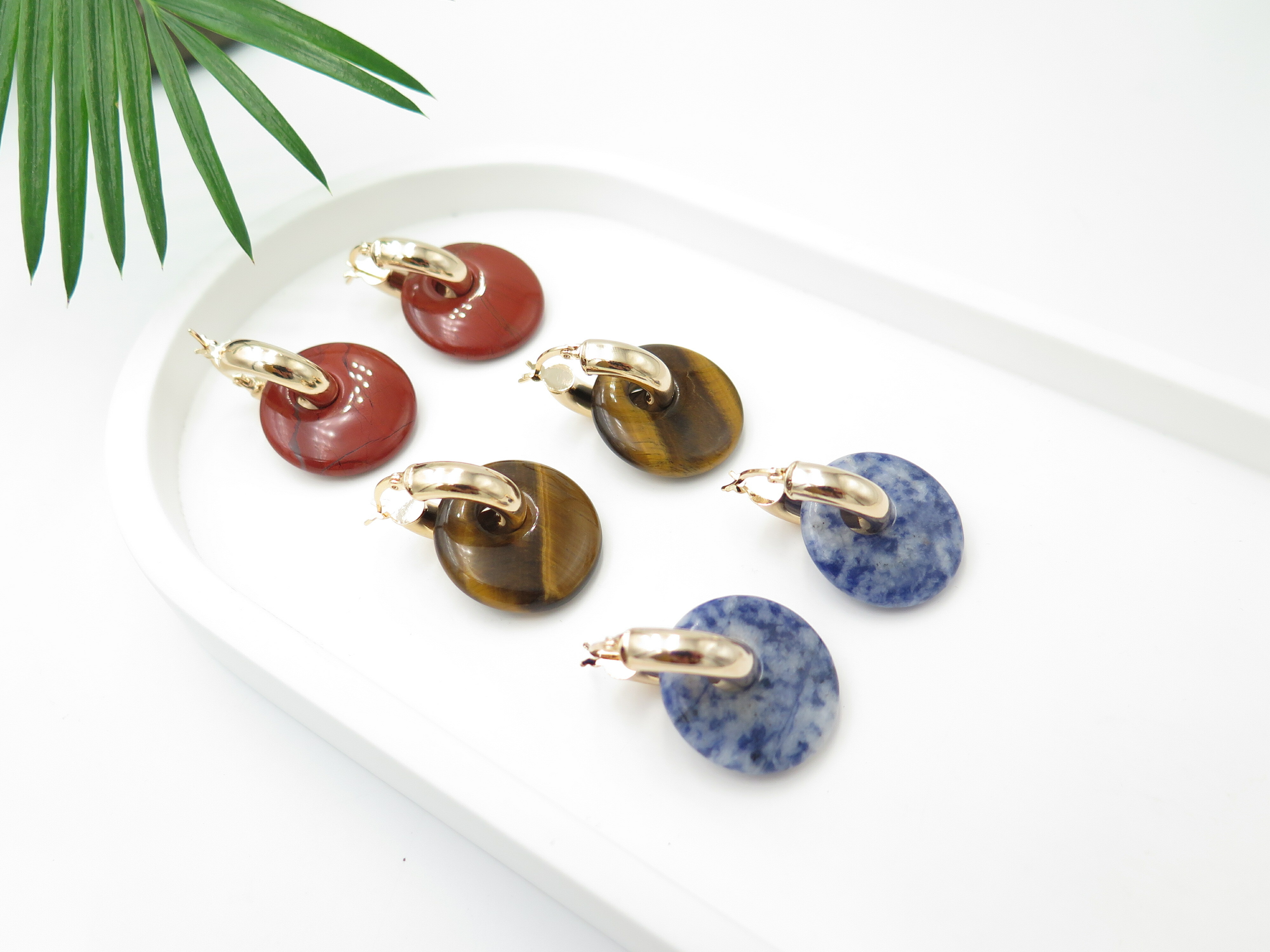 COLE COOL兩用簡約時尚型格虎眼石耳環