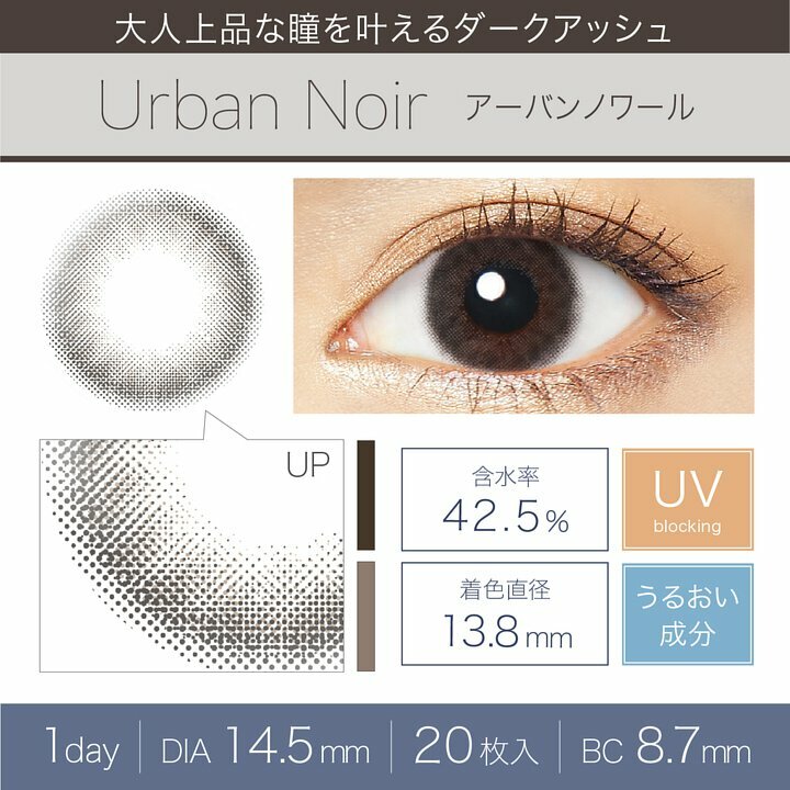 EverColor1day Natural Moist Label UV (Urban Noir)1Day每日即棄有色隱形眼鏡 20片 (1DAY)(20片裝)