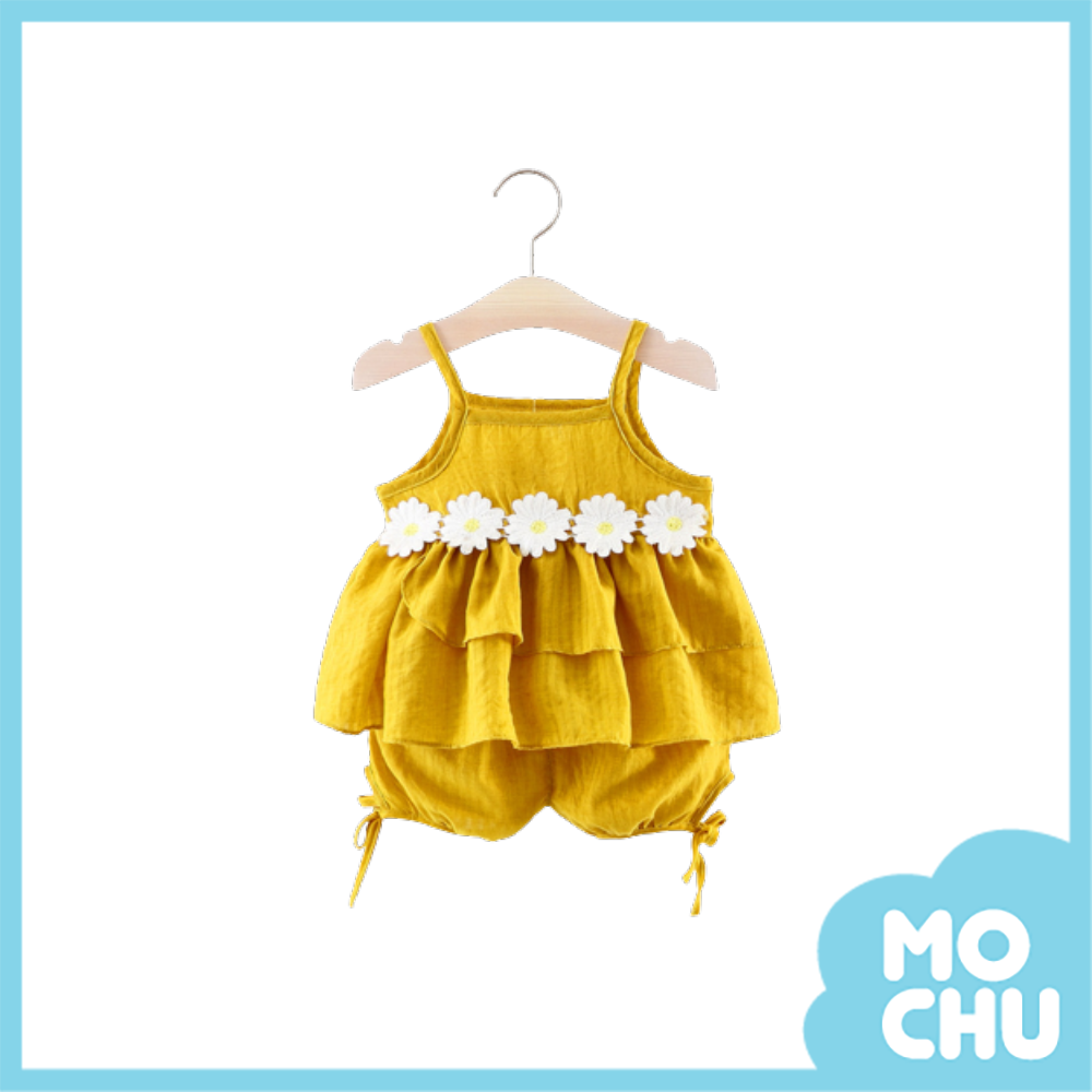 花朵環繞背心套裝(兩色)