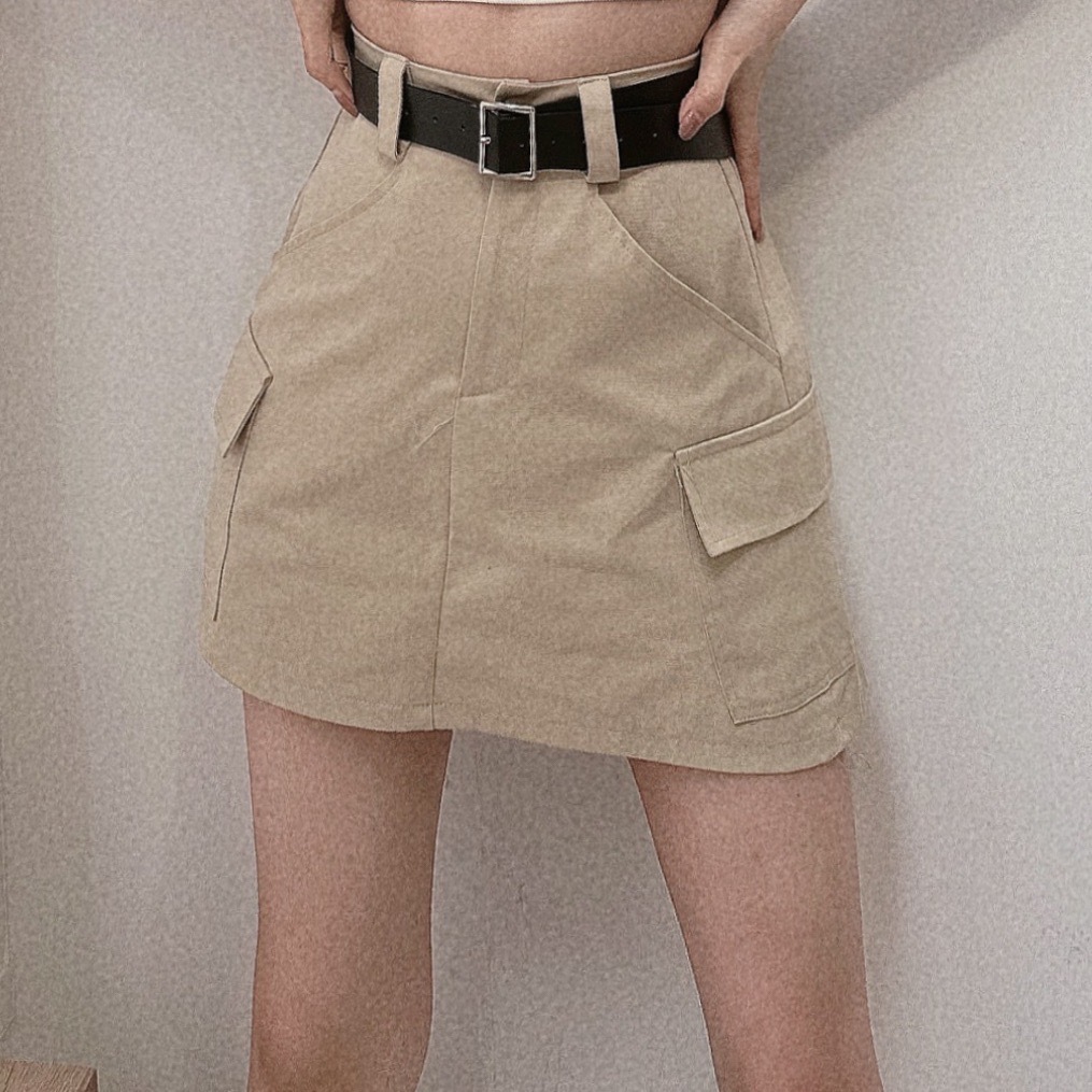 個性修身工裝短裙/二色