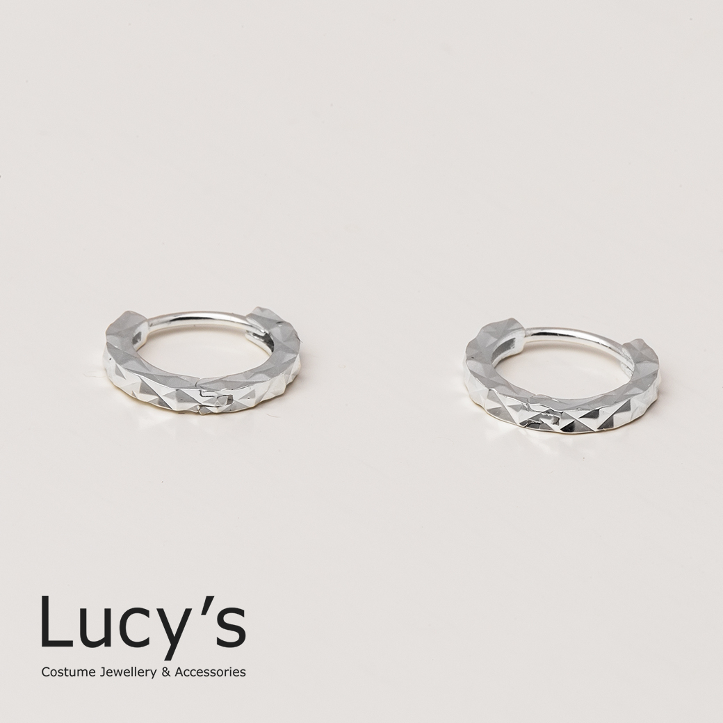 925純銀 滿天星 易扣耳環 (97230)