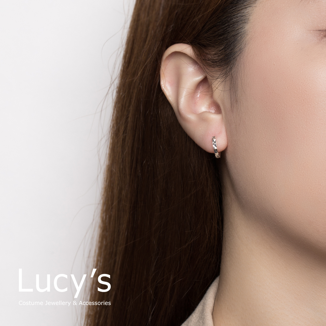 925純銀 滿天星 易扣耳環 (97230)