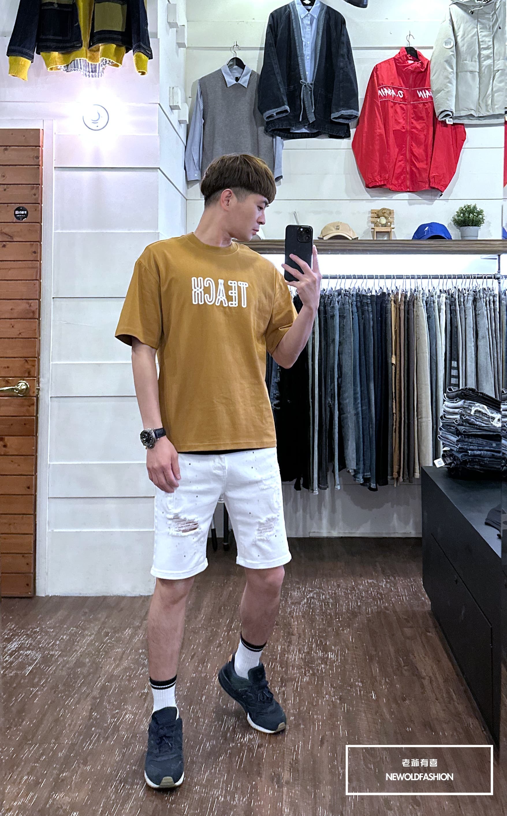 『新品上市』重磅TEACH刺繡短T(NOF2303C30030)-咖啡