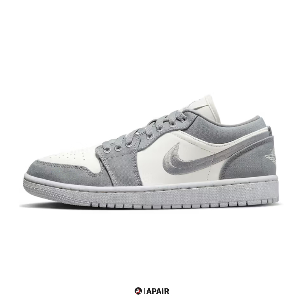 【APAIR】現貨Air Jordan 1 Low SE Light Steel Grey AJ1 刺繡灰白