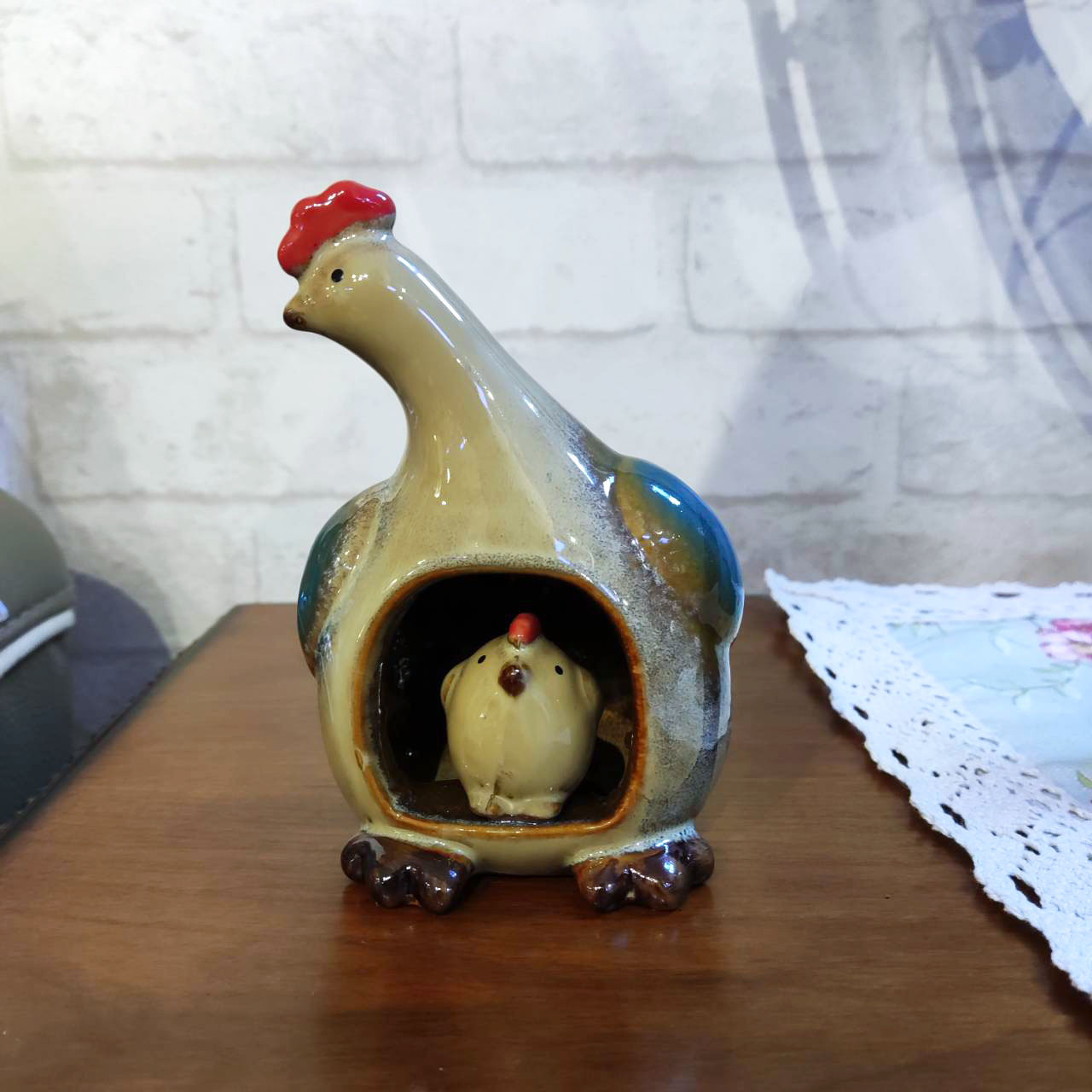 陶藝擺件-母子雞