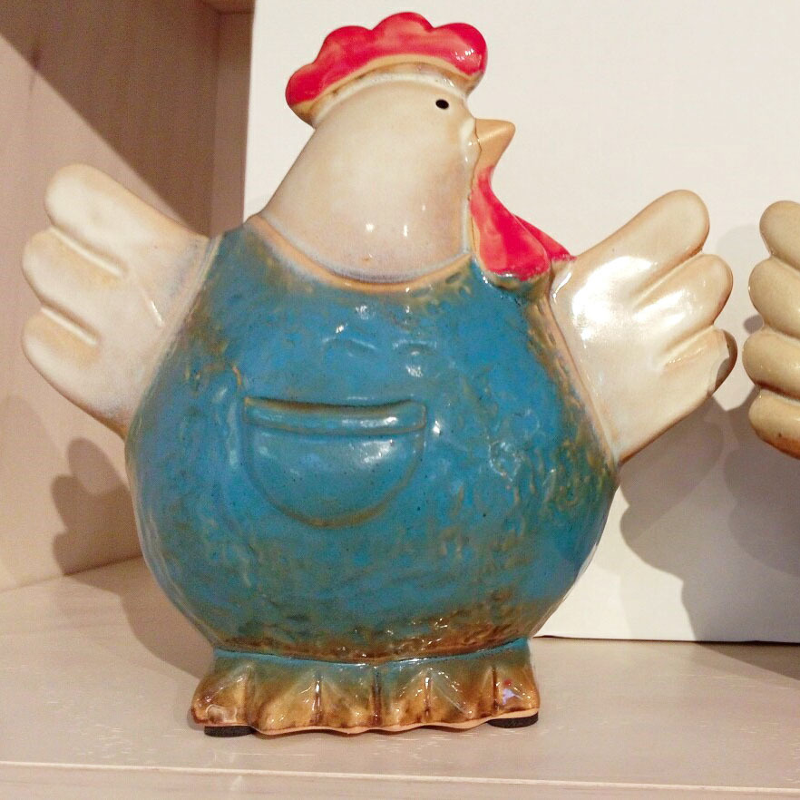 陶藝擺件-展翅雞