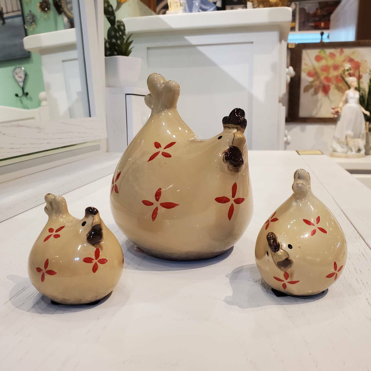 陶藝擺件-母雞帶小雞