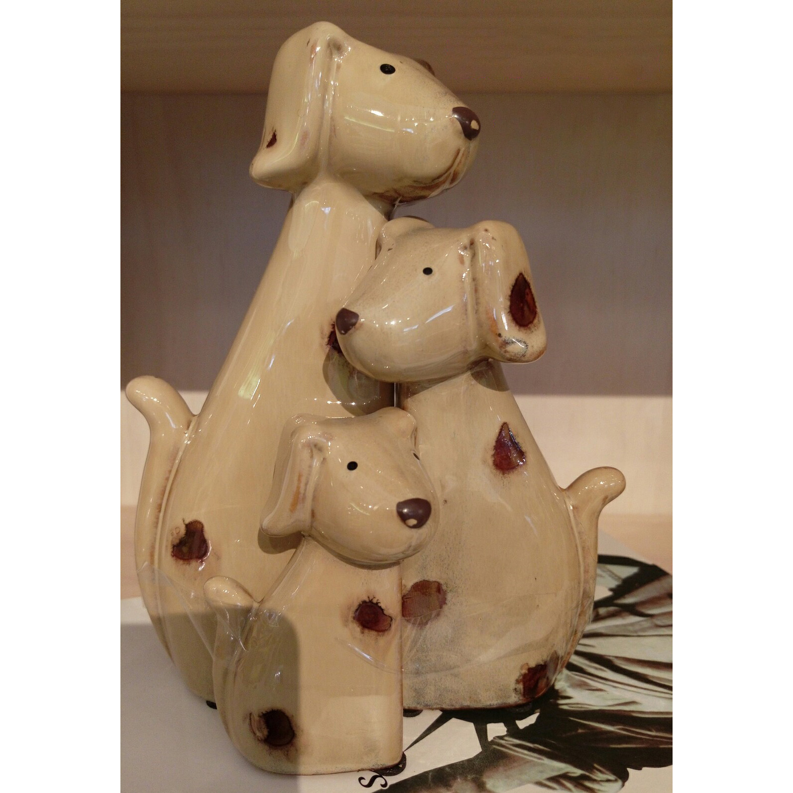 陶藝擺件-三隻狗