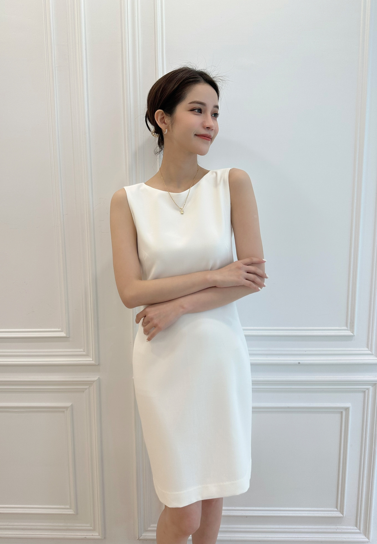 (JS自訂)經典版型歐美洋裝-白