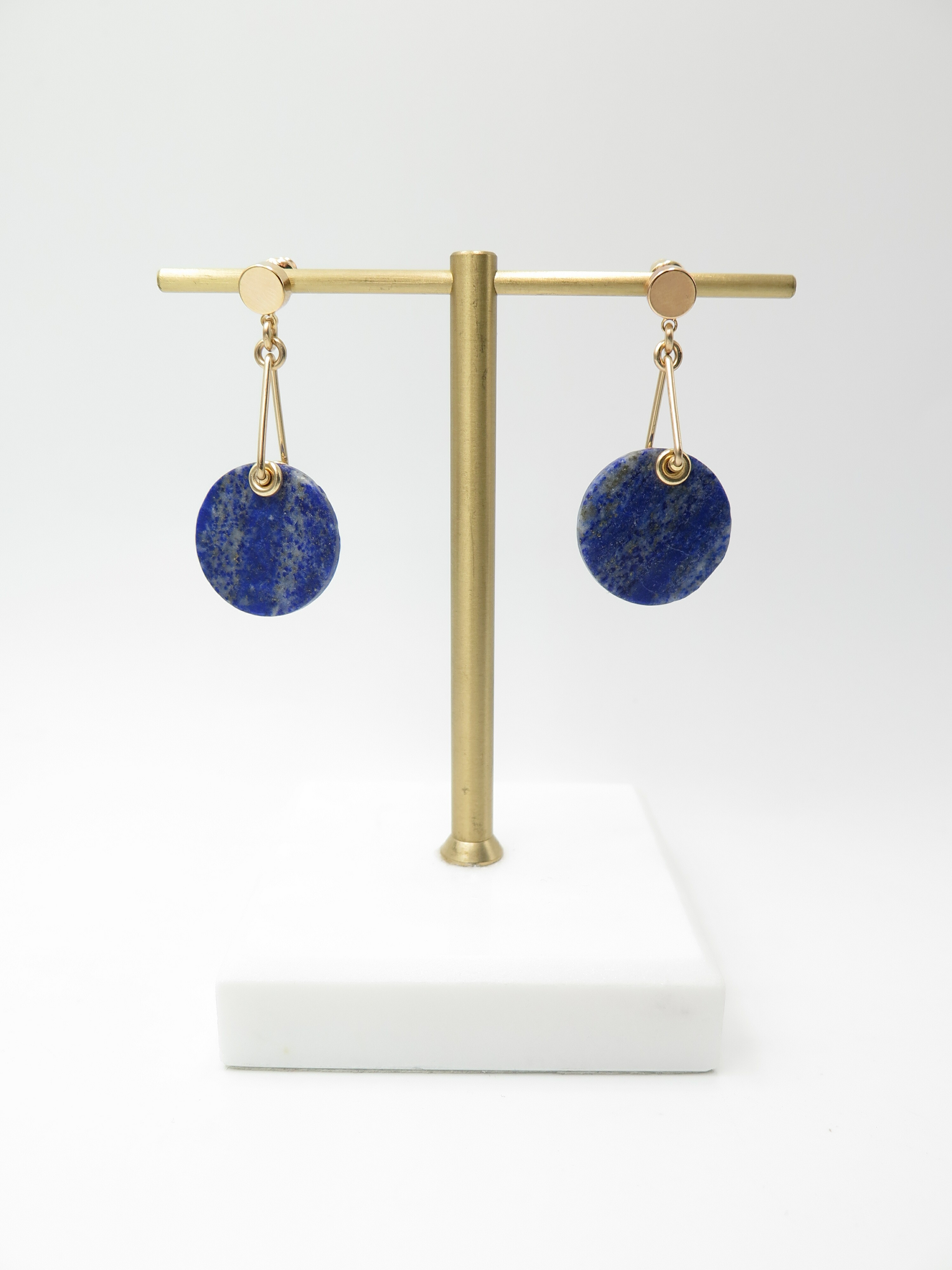 COLE COOL簡約青金石日式幾何耳環 獨一無二的禮物