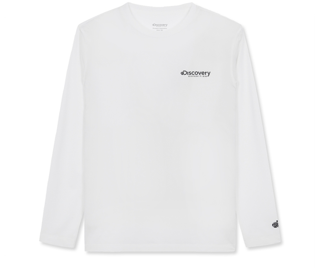韓國代購 Discovery Expedition 分層圓領 男 長袖 黑/白 MAR-