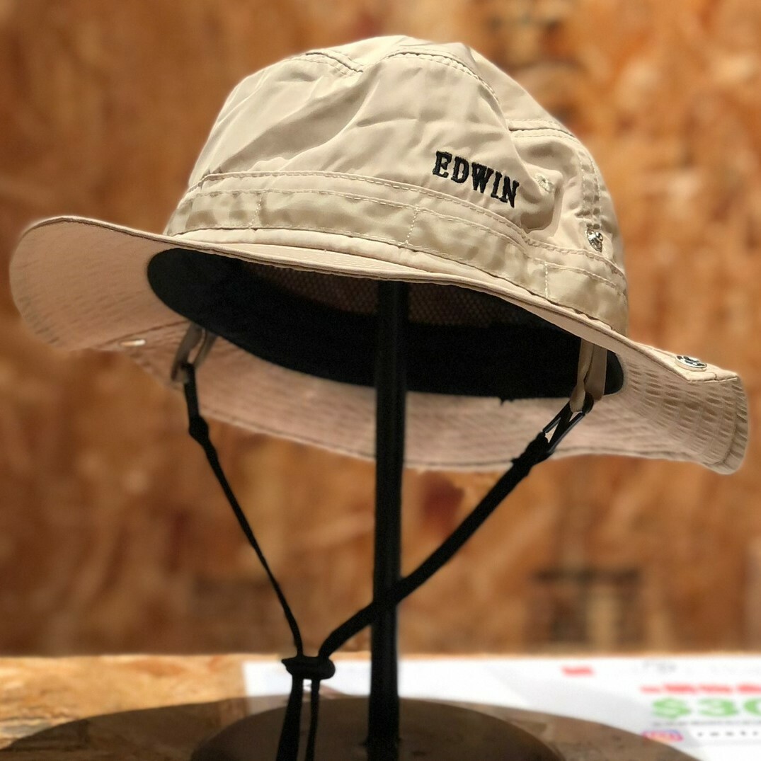 EDWIN 刺繡logo掛繩漁夫帽