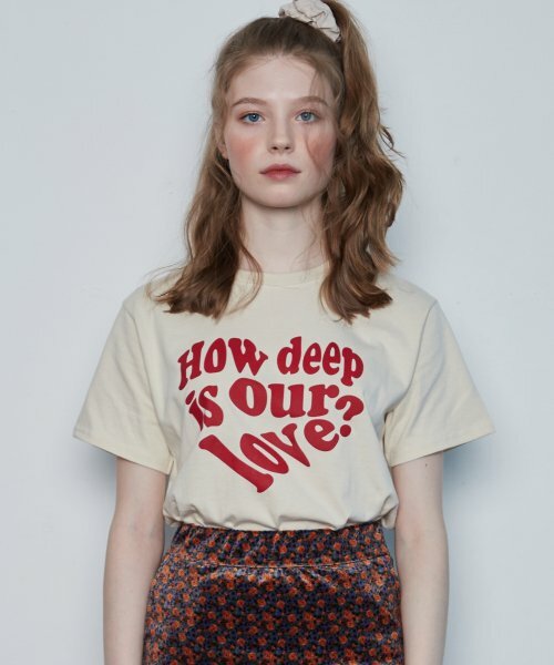 LUVISTRUE - IN LOVE TEE(CREAM)